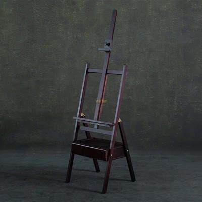 榉木抽屉画架美术专用收纳可折叠油画架上色木质广展架儿童画画架