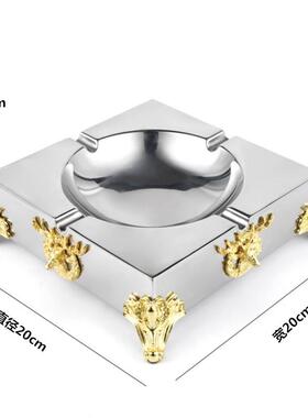 ktv不锈钢摆件用品全套水果盘豪华商务烟缸纸巾盒酒杯架酒吧摆台