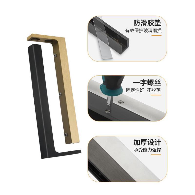 淋浴房拉杆浴室门玻璃卫生间隔断防晃防摆不锈钢角码支撑杆固定夹
