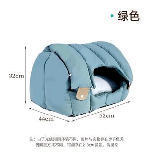 猫窝可折叠保暖冬季 猫咪保暖用品 两用猫窝大号猫床狗窝猫屋封闭式