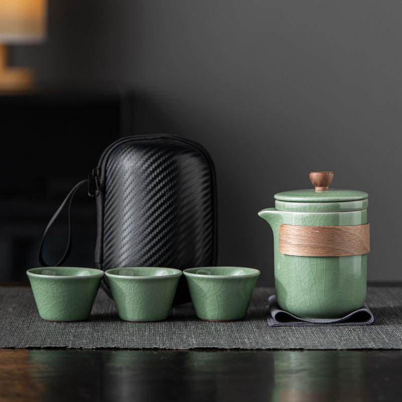 哥窑旅行茶具套装快客杯功夫茶壶家用户外防烫冲泡茶神器整套茶具,餐饮具,整套茶具,淘宝优惠券,粉丝福利购,淘宝优惠卷
