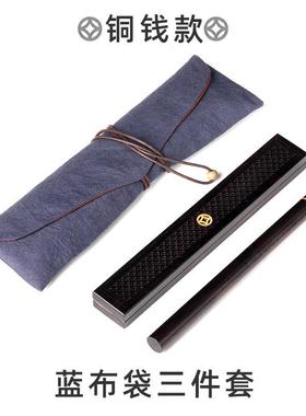 黑檀木便携线香炉线香筒棉麻布袋套装香具木质工艺品礼品厂家批发