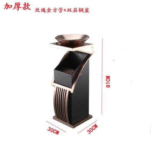 批发不锈钢方管烟灰桶酒店大堂灭烟垃圾桶ktv大厅立式烟灰桶