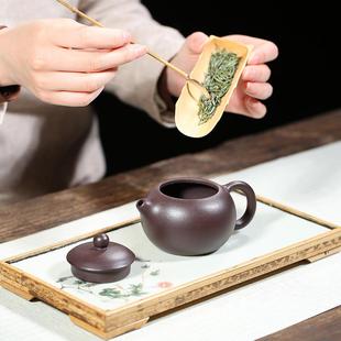 宜興全手工紫砂壺原礦老紫泥西施壺倒把西施泡茶壺擺件小茶壺茶具