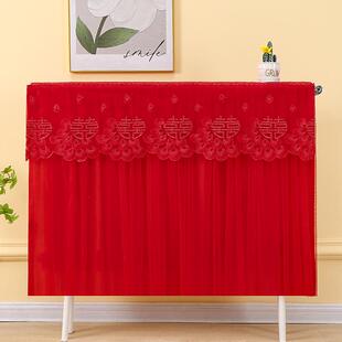 红色暖气片罩套家用暖气片遮挡装饰帘全包老式铸铁暖气片防尘罩