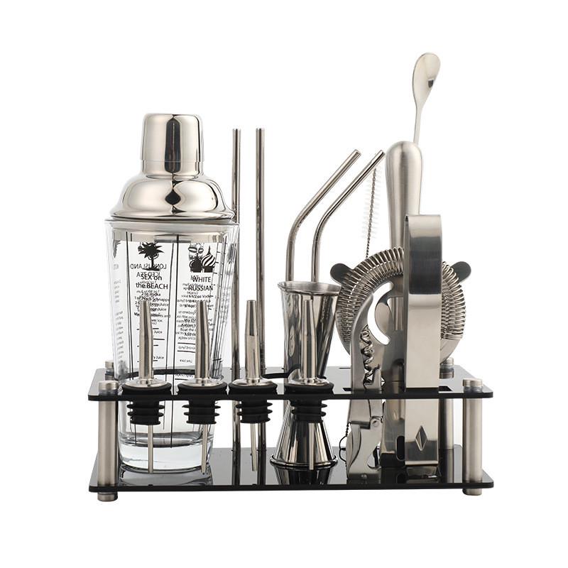 Shaker mixer wine cocktail tools hand shake glass pots set 1