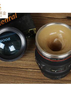 创意礼单反杯相机锈钢自动搅拌复26834情古杯风镜头杯侣水杯教师