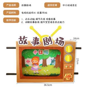 电视机娃娃家区域材料语言投放小中班故事盒子幼儿园大玩教具自制