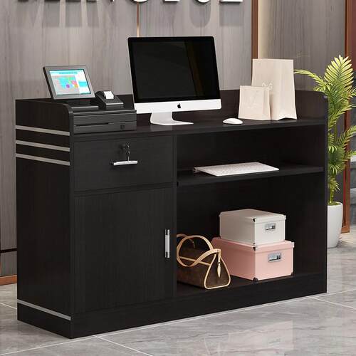 店简约现代小型服装店便利店母婴收银台柜台店铺吧台桌前台接待台