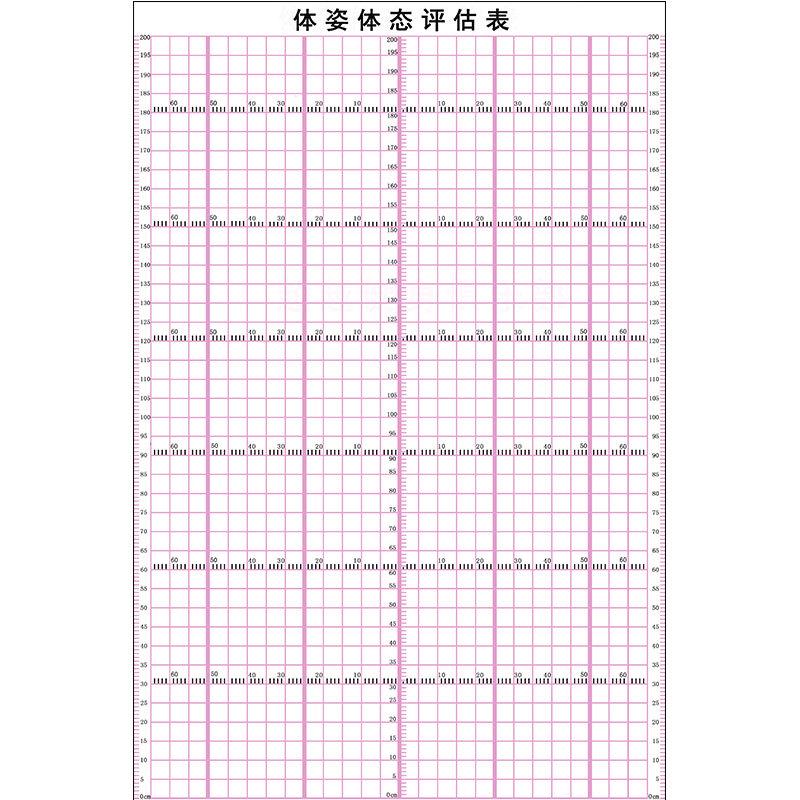 体态评估图画装饰体测表瑜伽私教身体形体测评脊椎墙壁健身房