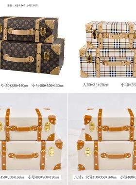 样板房衣帽间皮质桌面收纳盒储物盒首饰盒收纳箱软装家居饰品摆件