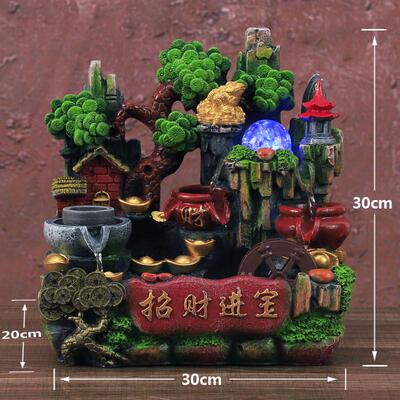 新款假山流水摆件客厅装饰摆件喷泉花园庭院水景鱼池办公室12073