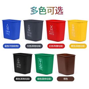 无盖垃圾桶大号卫生间饭店学校酒店工厂长方形厨房垃圾桶垃圾分类
