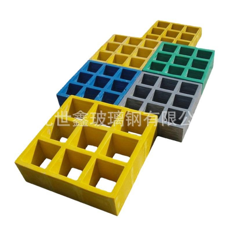 玻璃钢树篦子护树板养殖鸽舍地网板槽格栅玻璃钢格栅十字
