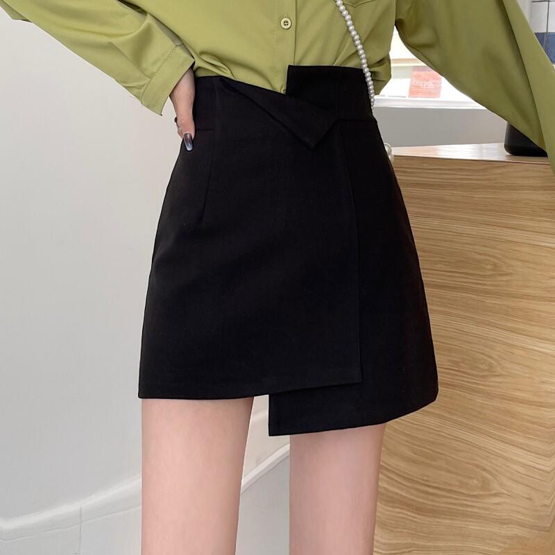 大码遮胯显瘦不规则女春夏设计感小众包臀a字胖mm