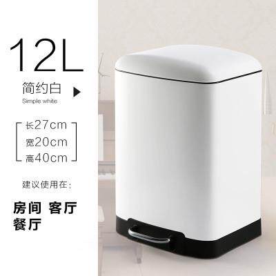 脚踏垃圾桶日用品家用创意厨房酒店欧式不锈钢脚踏垃圾桶大号钢桶