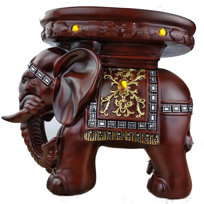 加工定制吉祥招财大象换鞋凳仿木客厅玄关门厅书房办公室摆件礼品