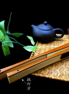 景扇堂9.5寸18方老料水磨玉竹折扇中国风扇骨苏工手工文玩扇扇子