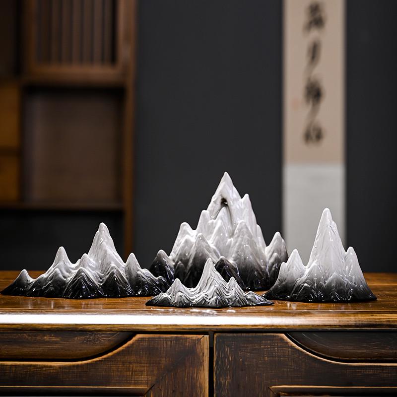 陶瓷小假山摆件微景观造景鱼缸流水配件枯山盆景茶室创意倒流香炉