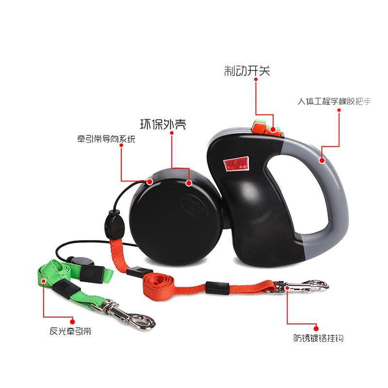 自动伸缩牵引绳一拖二双头 创意遛狗绳 狗链子厂家直销 宠物用品,宠物/宠物食品及用品,狗牵引绳,淘宝优惠券,粉丝福利购,淘宝优惠卷