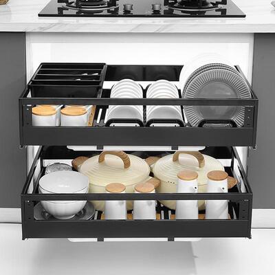 jw浅拉篮300350深304不锈钢碗篮600橱柜拉抽屉800碗碟蓝700拦阻