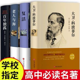 原著百年孤独全集高一必读名著高中生课外阅读书籍推荐 大卫科波菲尔高中必读名著乡土中国复活书列夫托尔斯泰老人与海正版 书目