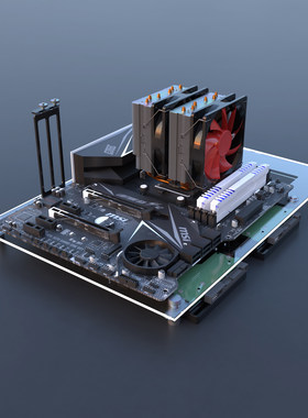 全透明 开放式机箱 matx电脑机箱机架atx创意itx台式机测试平台