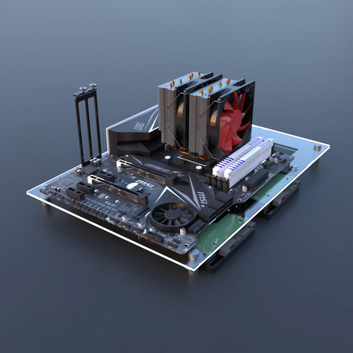 全透明 开放式机箱 matx电脑机箱机架atx创意itx台式机测试平台