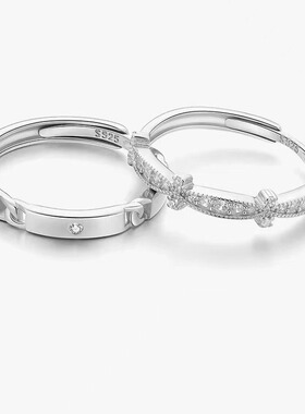 与你同行情侣戒指ins小众高级设计感精致轻奢对戒男女开口指环潮