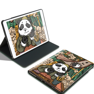 友谷熊猫2026新款适用苹果ipad防摔壳高级感支架保护套iapd平板电脑壳钢化膜ipadair2硅胶第七九10代带笔槽