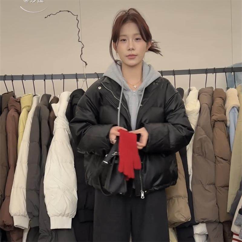 韩版拼接撞色连帽假两件羽绒服女2025冬季新款小个子面包服短外套,女装/女士精品,羽绒服,淘宝优惠券,粉丝福利购,淘宝优惠卷