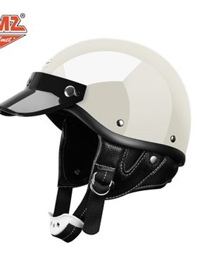 微瑕疵处理AMZ夏季哈雷半盔复古瓢盔日式网红小盔体半覆式头盔