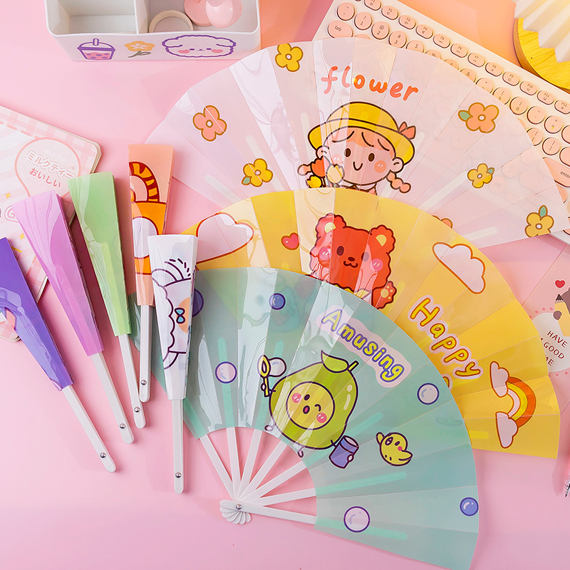 卡通折叠扇学生手持可爱夏季随身手摇七折小扇子儿童节创意小礼品