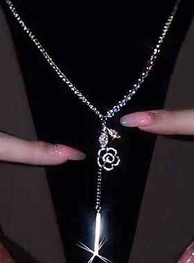 山茶花锁骨链秋冬配饰品