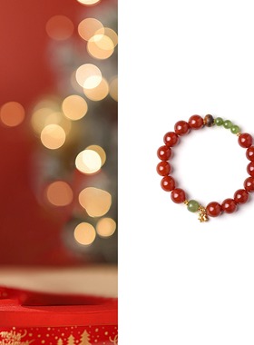 QIANTAO「红绒」原创天然和田玉红玛瑙手串沉香本命年手链礼物