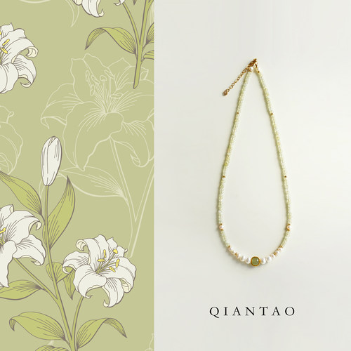 QIANTAO中式天然淡水珍珠项链