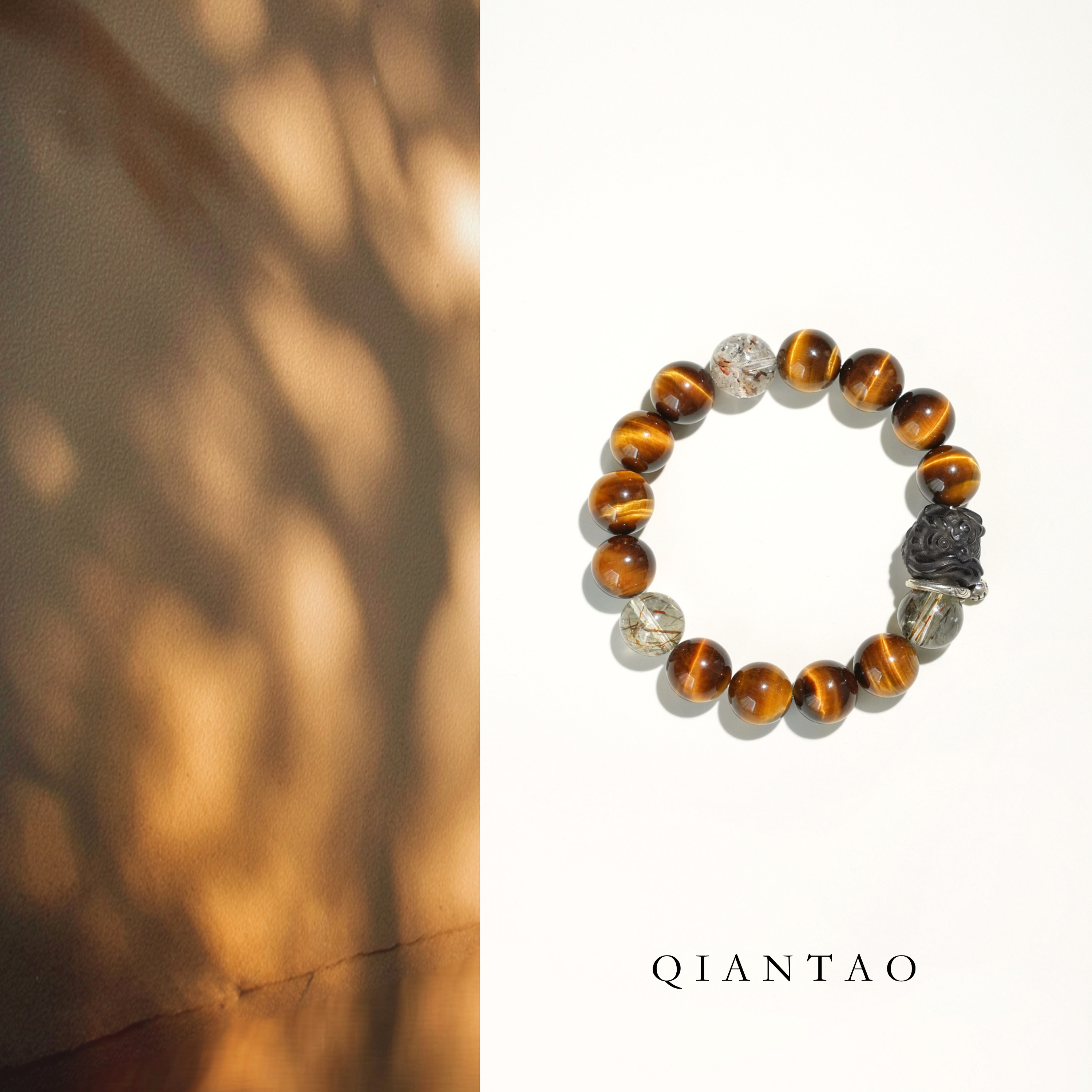 QIANTAO「浮图」原创天然招财转运虎眼石手串情侣旺财运好运手链
