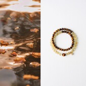 QIANTAO「枫榆」原创天然招财黄水晶手串转运虎眼石情侣好运手链