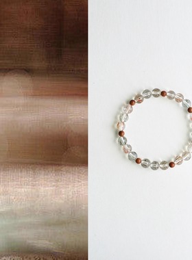 QIANTAO「冬岚」原创国风天然铜发晶老山檀招财文艺手链手串礼物