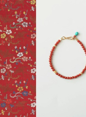 QIANTAO「琴瑟」原创新中式天然南红手串情侣百搭简约女手链礼物
