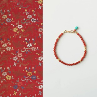 QIANTAO「琴瑟」原创新中式 天然南红手串情侣百搭简约女手链礼物