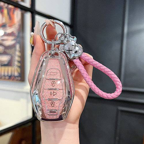 捷途x70钥匙套x90plus奇瑞x70pro x70m x90子龙x70s扣x95车水晶包