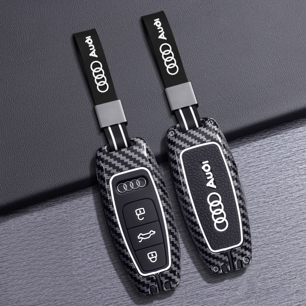 奥迪专用锌合金钥匙套男款