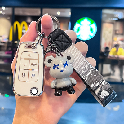 别克老款君越车钥匙套5键男gl8高档12/13/14/15款君威遥控壳包扣