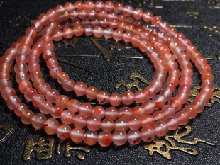 天然冰飘南红手串小颗粒南红玛瑙原矿手链多圈项链女款渐变小清新