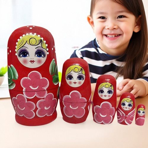 特价木质俄罗斯套娃5层