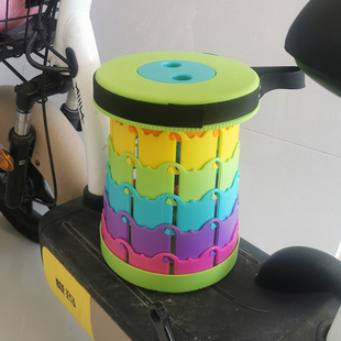 小凳子便携伸缩凳电动车儿童座椅塑料排队神器户外写生马扎折叠凳