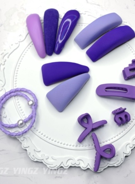 韩国东大门网红小抓夹长春花蓝紫色迷你发抓女刘海侧边夹碎发夹子