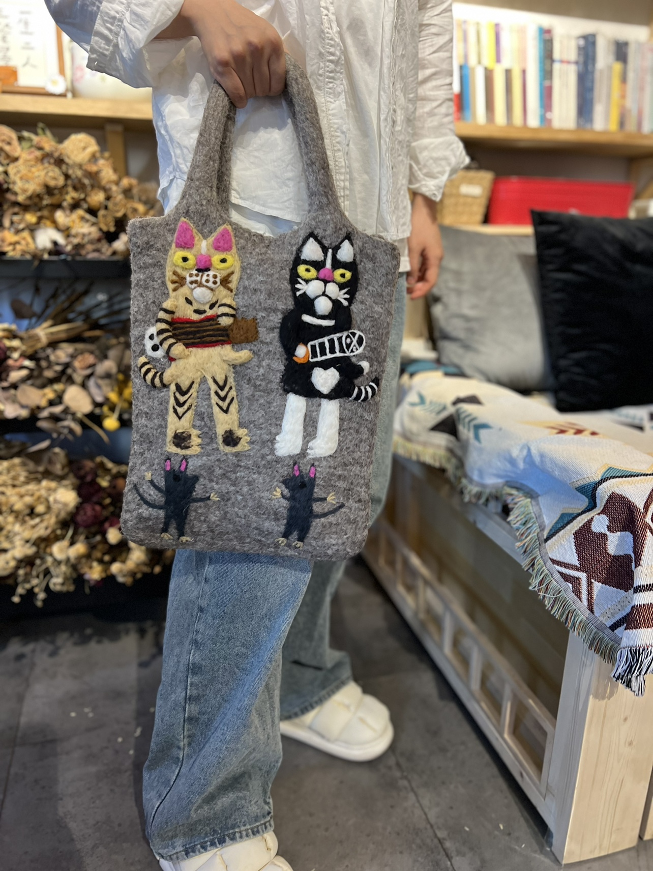 大号猫和老鼠手提单肩包