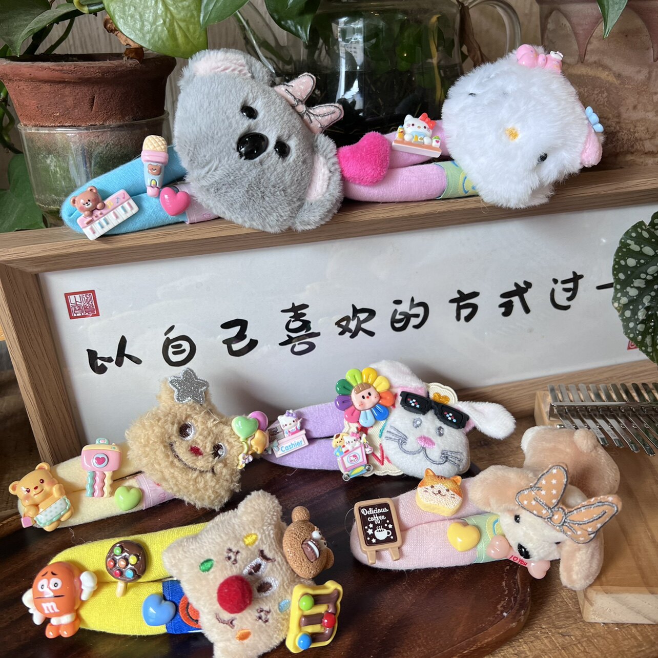 日韩卡通海绵大号BB夹少女心饼干小狗奶油小熊彩色发夹刘海后脑勺